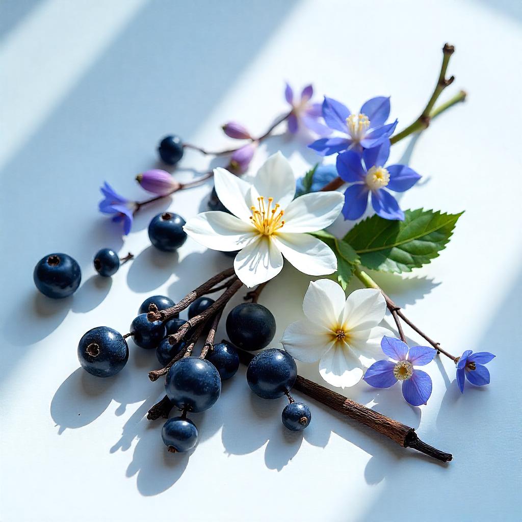 Jasmine, violet and blackcurrant — dark floral fragrance notes