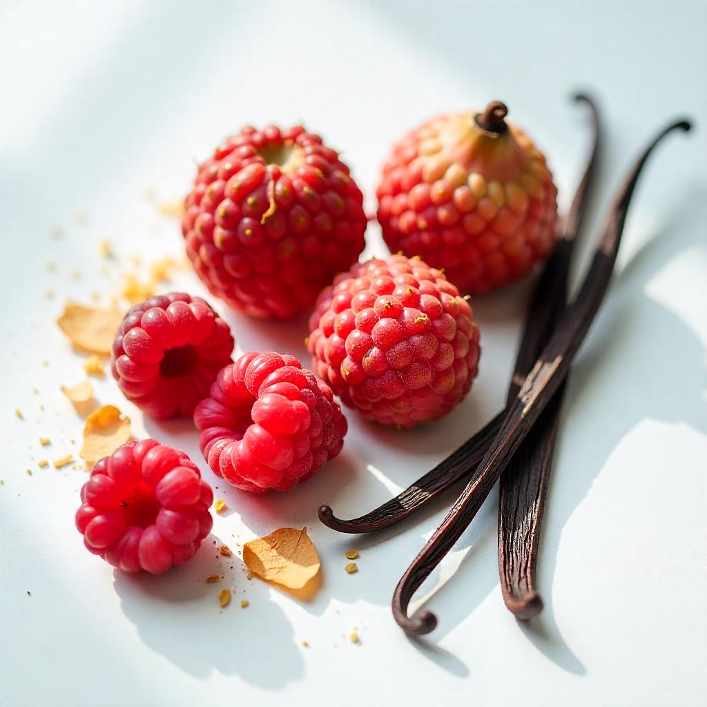 Raspberry, lychee and vanilla fragrance notes