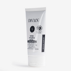 50ml bottle of Divain Care facial sunscreen with dark tint

