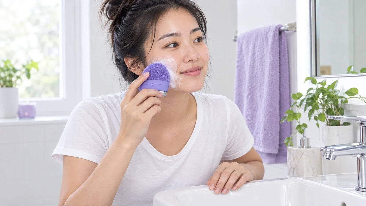 How to use it: facial cleansing with circular movements