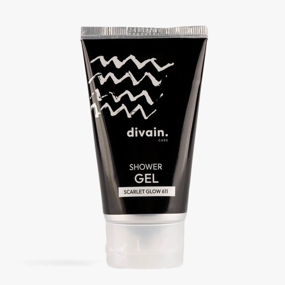 Divain Care shower gel, with black packaging and inspired by the divain 611 perfume.