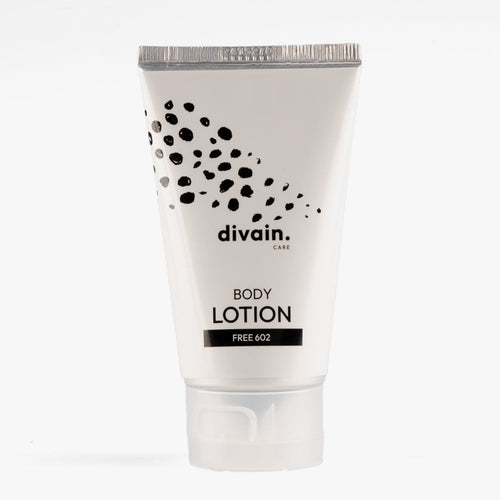 Divain Care body cream, with white packaging and inspired by perfume 602.