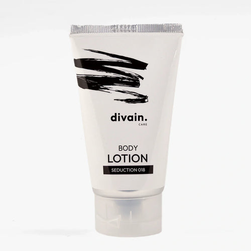 Divain Care body cream, with white packaging and inspired by the 018 perfume.