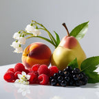 Pear, peach, raspberry and blackcurrants represent the olfactory notes of the perfume.