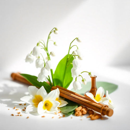 Scent notes of the perfume with cinnamon and sesame