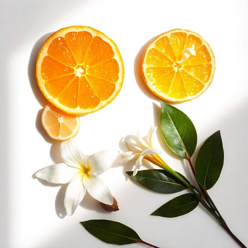 Olfactory notes of the perfume with juicy orange, sparkling lemon and a floral touch of jasmine.