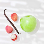 Fruity and sweet olfactory notes with green apple, lychee and vanilla