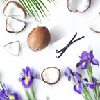Creamy and floral fragrance notes with coconut, vanilla and iris