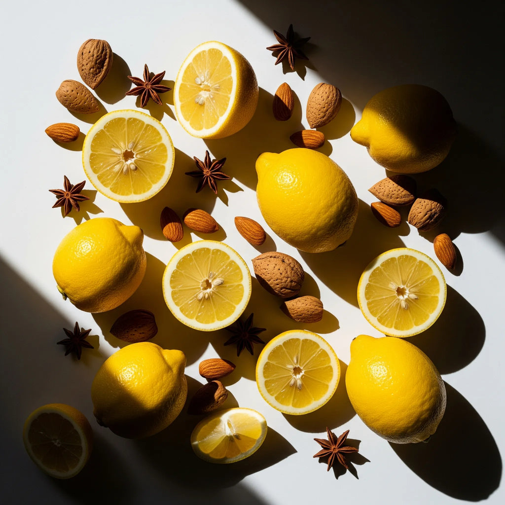 Citrus and spicy olfactory notes with lemon, almond and star anise
