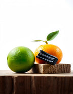 Perfume scent notes with lime, fresh mandarin, black licorice and wood
