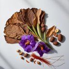 Saffron, nuts and tobacco represent the olfactory notes of the perfume.