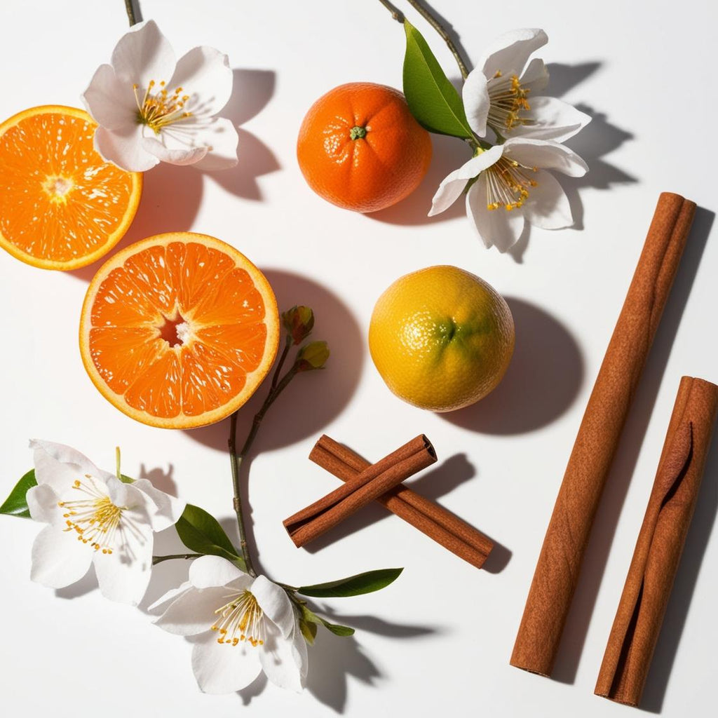 Orange blossom, cinnamon, bergamot and vanilla represent the olfactory notes of the perfume.
