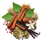 Olfactory notes of the perfume with spiced cinnamon, warm vanilla, aromatic cardamom and a touch of pink pepper.