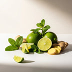 Olfactory notes of the perfume with fresh lime, vibrant mint and a spicy touch of ginger.