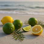 Olfactory notes of the perfume with fresh lemon, juicy lime and a touch of sea green.
