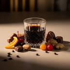 Olfactory notes of the perfume with dark liquor, intense chocolate, candied fruits and a touch of coffee.