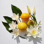 Lemon, pear and neroli representing the olfactory notes of the perfume.