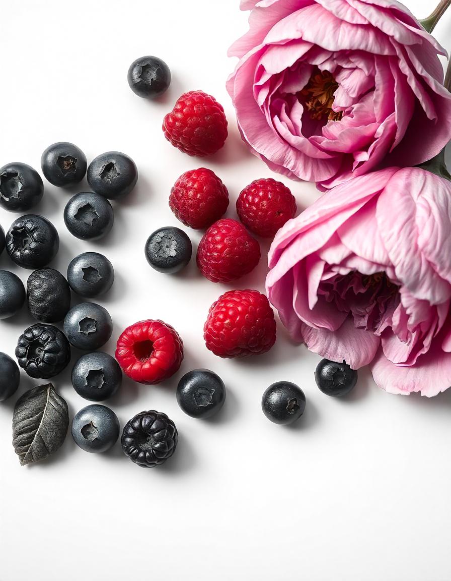Egyptian jasmine, raspberries, blackberries and blackcurrants represent the olfactory notes of the perfume.