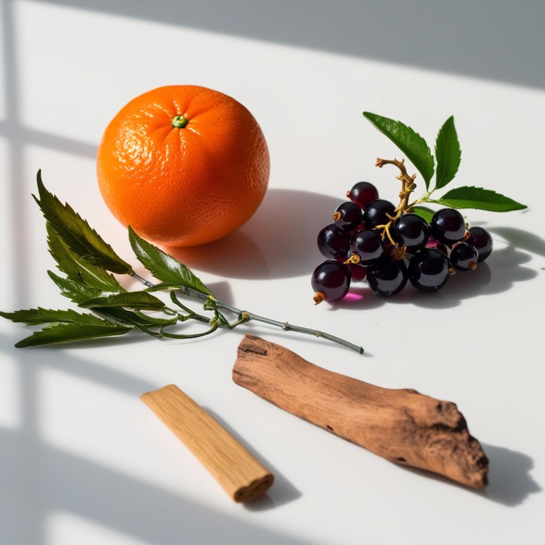 Mandarin, green tea and blackcurrants represent the olfactory notes of the perfume.