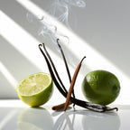 Incense and vanilla represent the olfactory notes of the perfume.