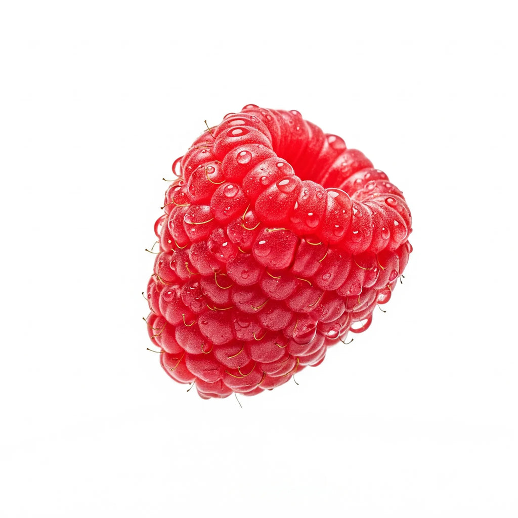 Olfactory notes of raspberry perfume.