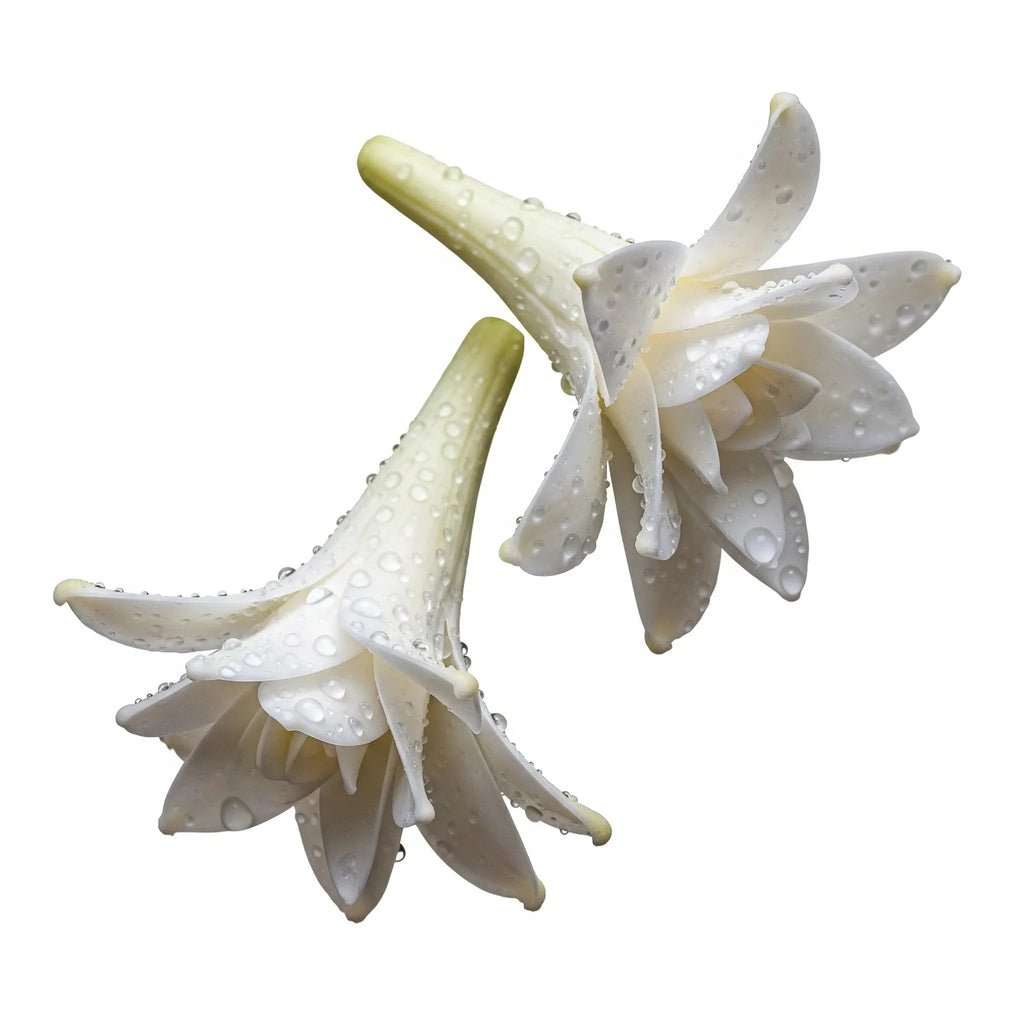 Olfactory notes of tuberose perfume.
