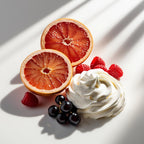 Grapefruit, raspberry, whipped cream and blackcurrants represent the olfactory notes of the perfume.