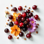 Blackcurrants, iris and carrot seeds represent the olfactory notes of the perfume.