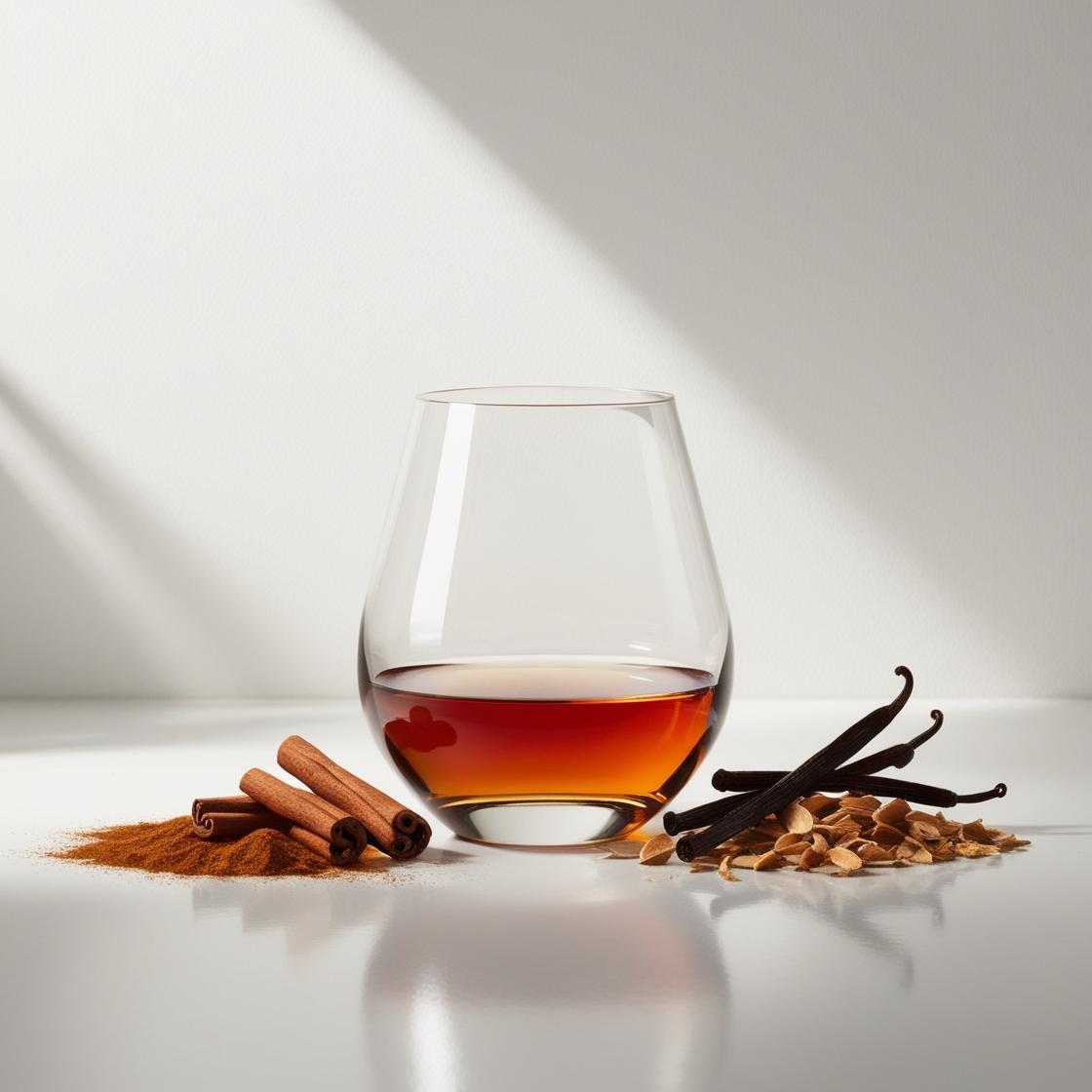 Cognac, cinnamon, praline and vanilla represent the olfactory notes of the perfume.