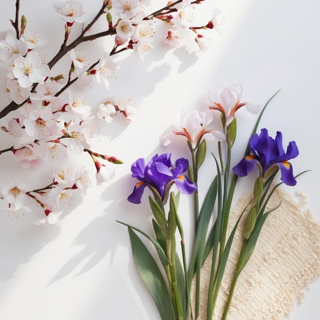 Olfactory notes of the perfume with elegant iris, cherry blossom and a soft powdery touch.